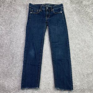 American Eagle Jeans Women's 0 Short Blue Skinny Low Rise Dark Denim Stretch